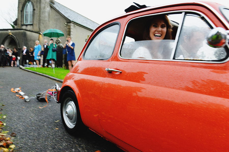 Bride in a Car
