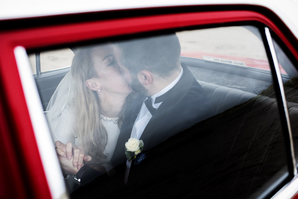 Bride and groom at Inch Beach