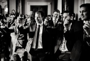 wedding guests toast