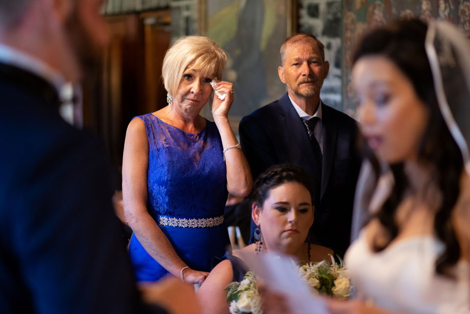 Mother of the Bride crying