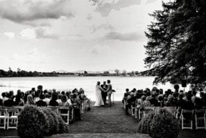 Outdoor wedding ceremony